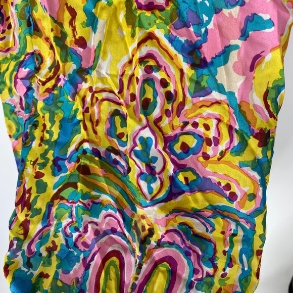 Collette Anthropologie Floral Rainbow Silk Dress - Picture 4 of 5
